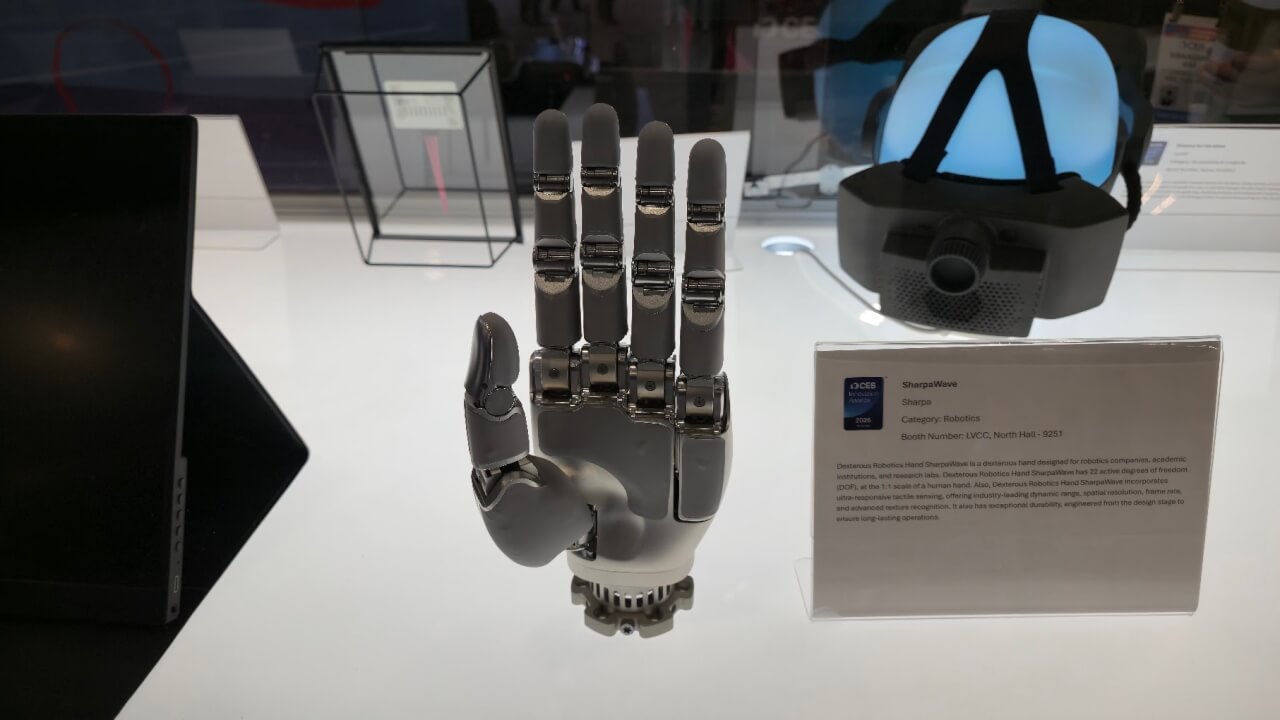 今回ロボットハンドで唯一イノベーションアワードを受賞したSharpaWave