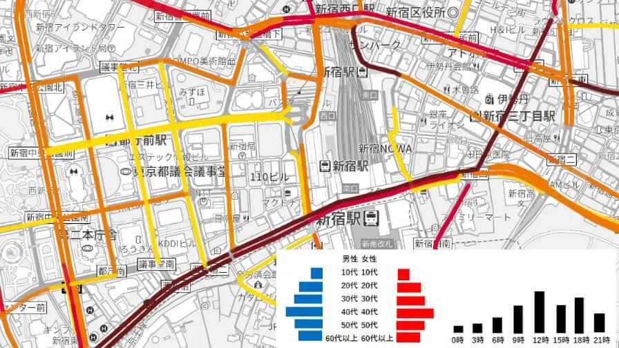 ジオテクノロジーズ、道路ごとに車の通行量がわかるクラウドサービスを提供開始