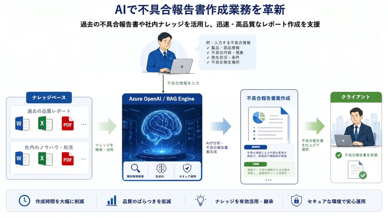 ミズタニバルブ工業、AIでベテランの判断ノウハウを継承し不具合報告書作成を半日から1時間に短縮