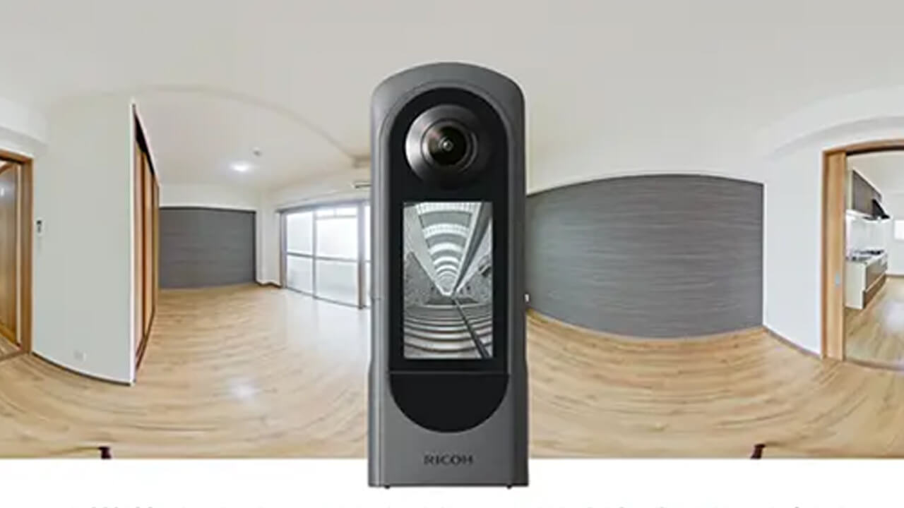 リコー、360度カメラ「RICOH THETA X」に物件集客用写真の自動生成AIを搭載