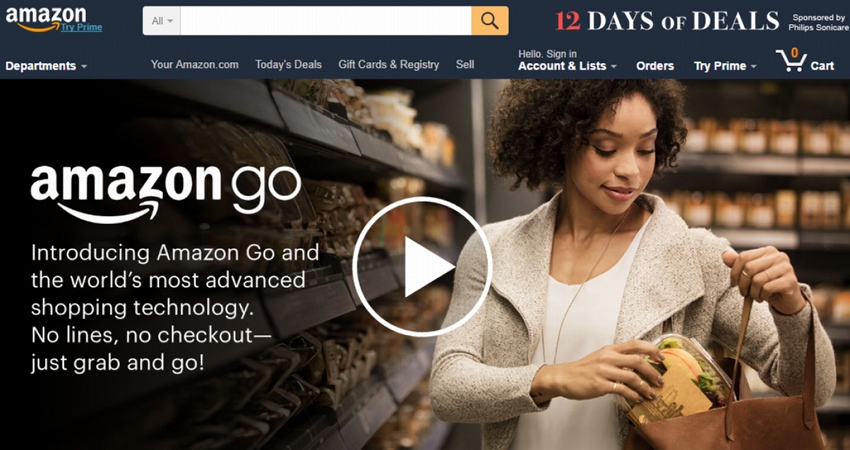 米Amazon、レジに並ぶ必要がない「Amazon Go」を発表