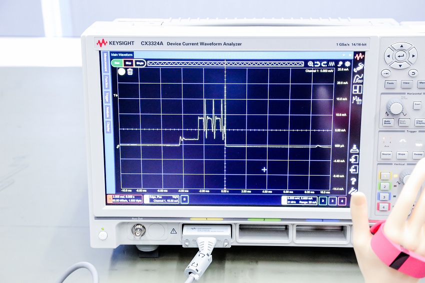 医療機器などの極小電流波形を見ることができる測定器、デバイス電流波形アナライザCX3324A