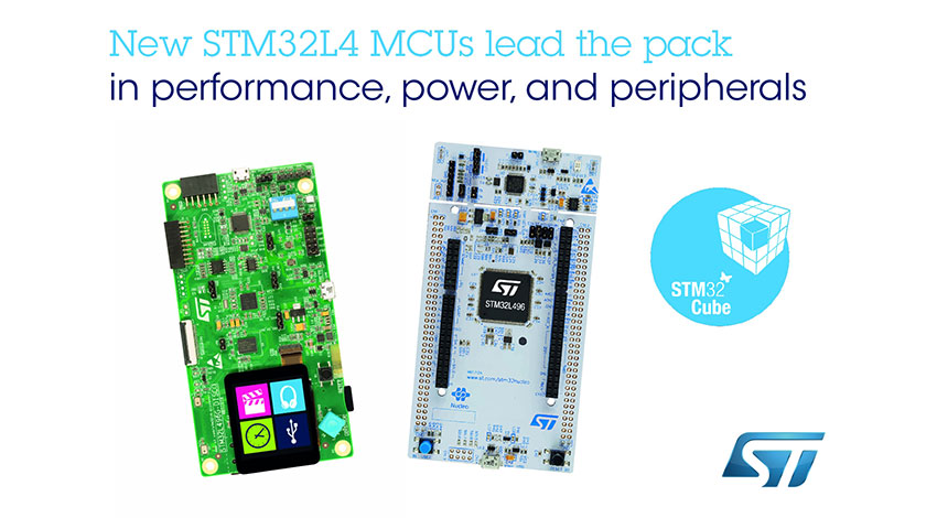 STマイクロエレクトロニクス、性能と効率を最適化した低消費電力マイコンSTM32L4シリーズの新製品を発表