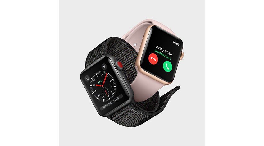 Apple、iPhoneの通信機能を新たに搭載した「Apple Watch Series 3」を発表