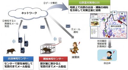 NTT西日本と日立、長崎県五島市にIoTを活用した鳥獣害対策システムを導入