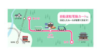 KDDIなど、永平寺町での「ラストマイル自動走行の実証評価」における自動運転電動カート対応のルートを提供