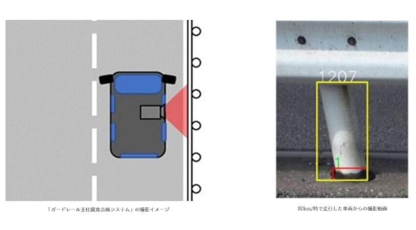 凸版印刷他2社、ディープラーニングによるAI画像解析技術を活用したガードレール支柱の腐食部分を検出するシステムを開発