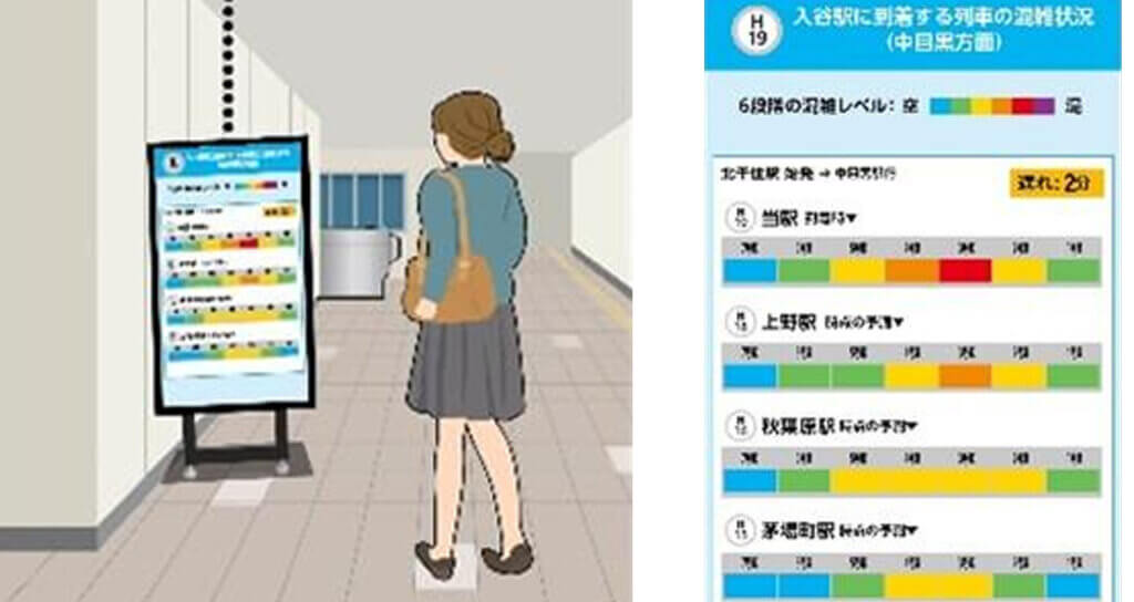 東京メトロ、デプスカメラとAIを用いた「号車ごとのリアルタイム混雑表示」を日比谷線と東西線に導入