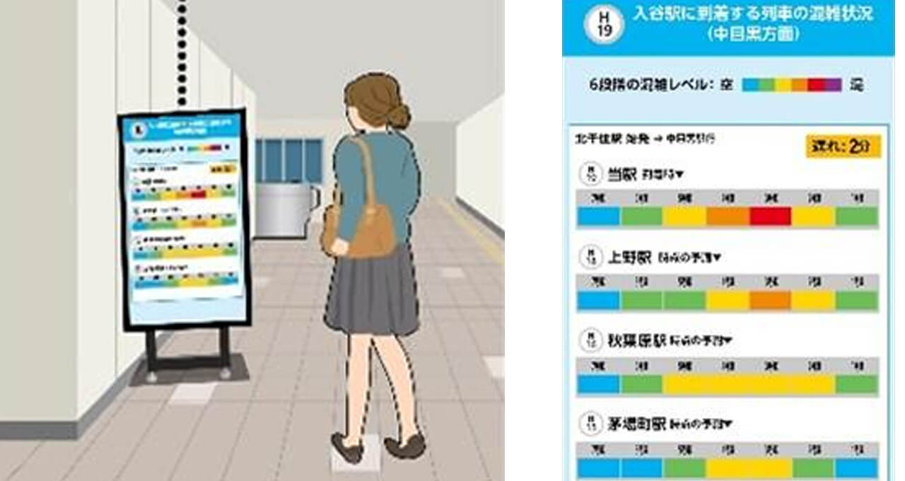 東京メトロ、デプスカメラとAIを用いた「号車ごとのリアルタイム混雑表示」を日比谷線と東西線に導入