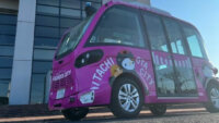 マクニカ、レベル4対応の自動運転EVバス「NAVYA EVO」の公道での定常運行を開始