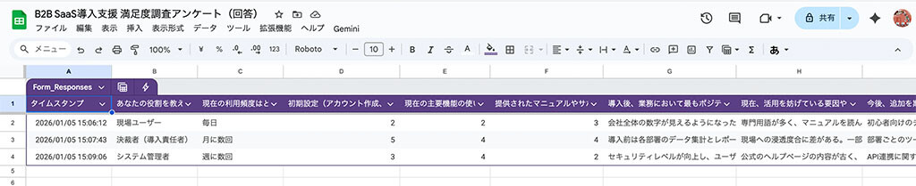 アンケート収集から分析・資料化までのワークフロー