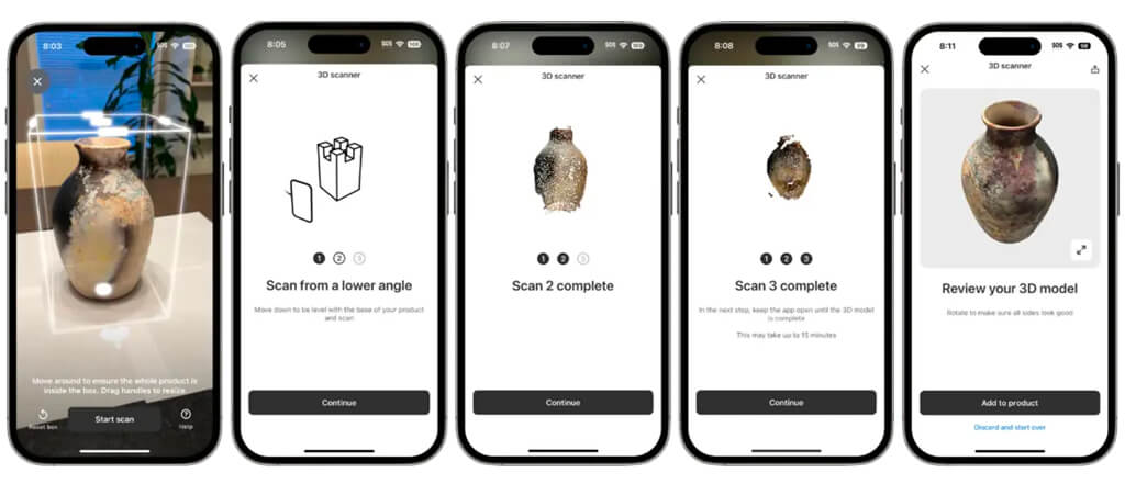 Shopify、iPhoneカメラで商品の3Dモデルが作れる機能を提供開始