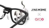 JINSとソニー、メガネ型ウエアラブルデバイス「JINS MEME」と自律型エンタテインメントロボット「aibo」の連携開始
