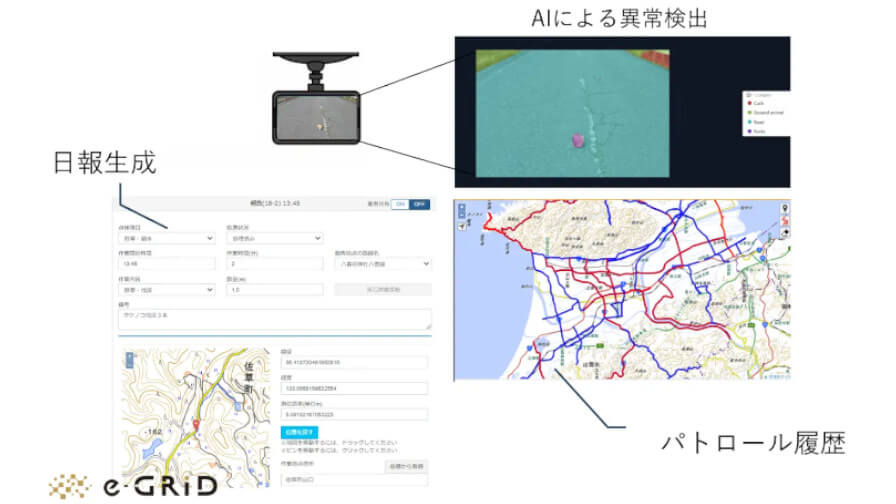e-Grid、AI画像解析を活用して道路上の異常検出を行う実証実験を開始