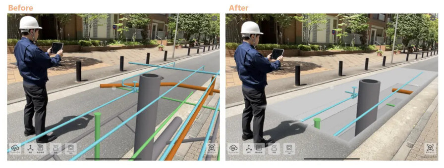 ホロラボとSB C&S、3D CAD/BIM/CIMファイルのAR/MRみえる化ソリューション「mixpace」に「埋設表現機能」等を追加