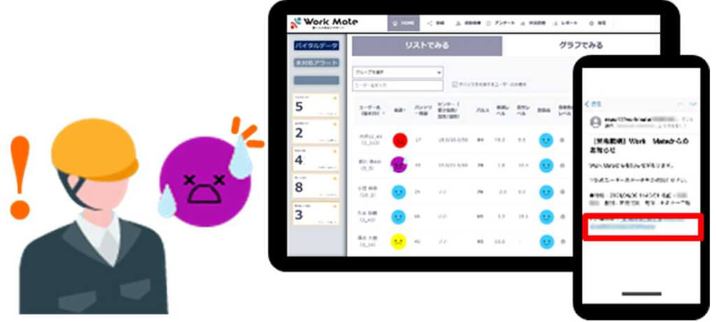 ユビテック、安全見守りサービス「Work Mate」の熱中症対策機能を強化