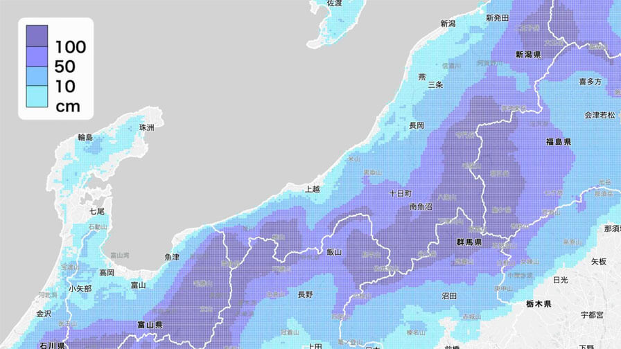 ウェザーニューズ、積雪予報・積雪実況データを1kmメッシュの高解像度でAPI提供開始