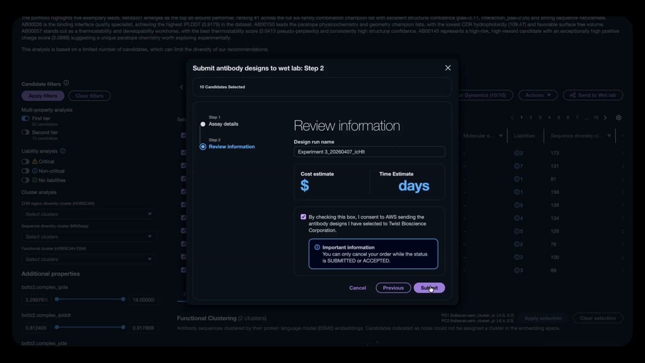AWS、AIによる設計と実際の実験プロセスを統合した「Amazon Bio Discovery」を提供開始