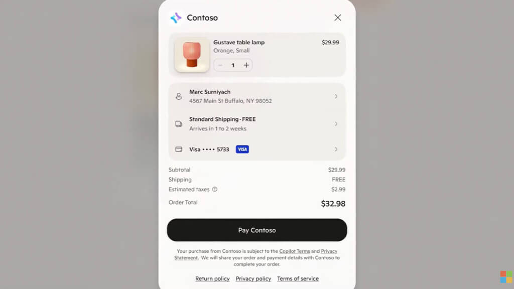 マイクロソフト、AI対話内で決済まで完結する「Copilot Checkout」を発表