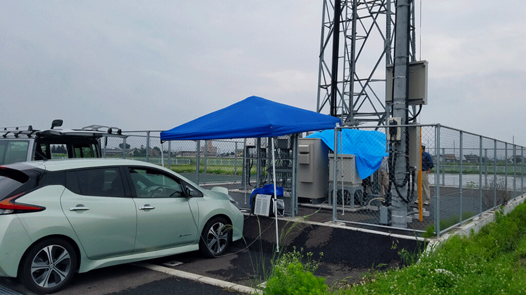 NTT・ドコモ・NCS、EVを活用した基地局電源救済システムの実証実験を開始