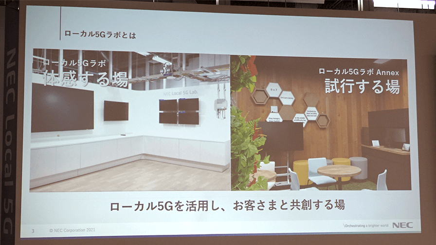 ローカル5Gラボは、ローカル5Gを活用し、顧客と共創する場である。