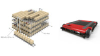 オカムラ、シャトルとスタッカークレーンを組み合わせてパレットの保管・入出庫作業を自動化するシステムを発売